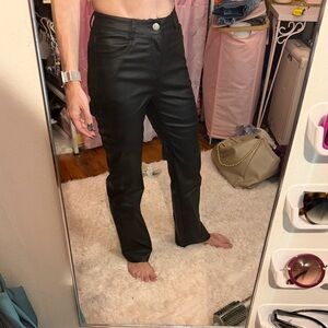 💕 Black Faux Leather Pants